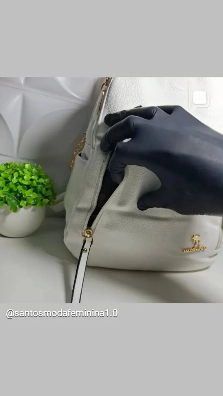 Mochila Feminina Branca - Foto 5