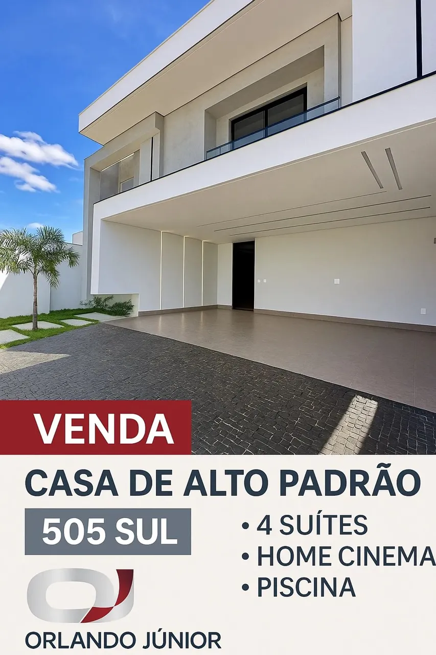 Casa moderna com 4 suítes, home cinema e piscina  ARSO 52  Palmas TO