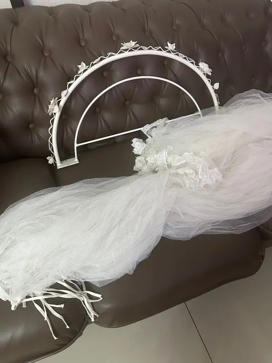 Dossel em ferro com Mosquiteiro para Berço - Foto 5