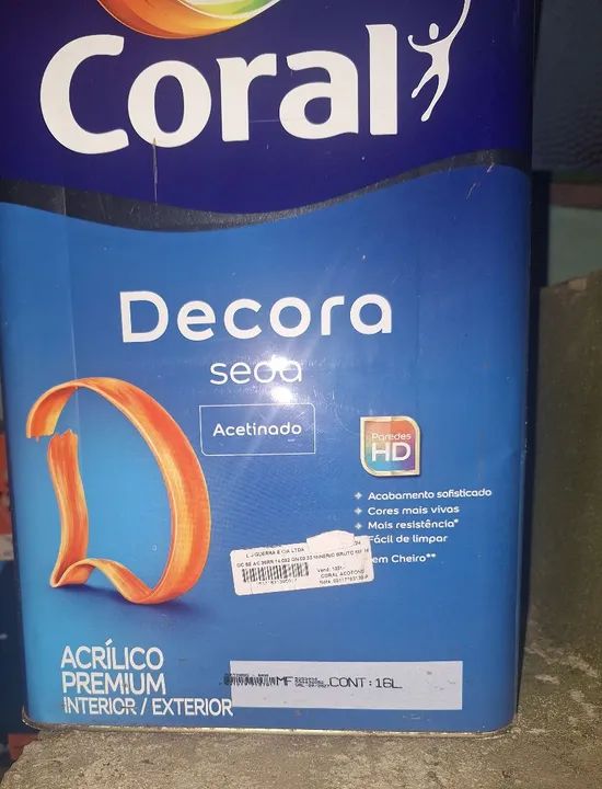 Tinta Coral Decora Seda Acetinado 16L