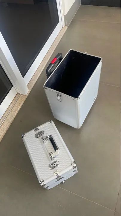 Maleta de maquiagem Ruby?s dois andares prata - Foto 5