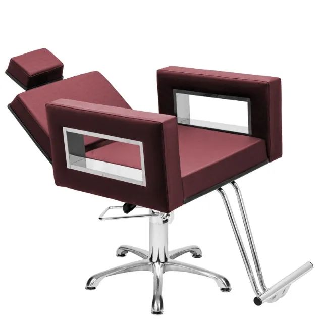 Cadeira de Cabeleireiro Reclinável Base Estrela - Lisboa Inox