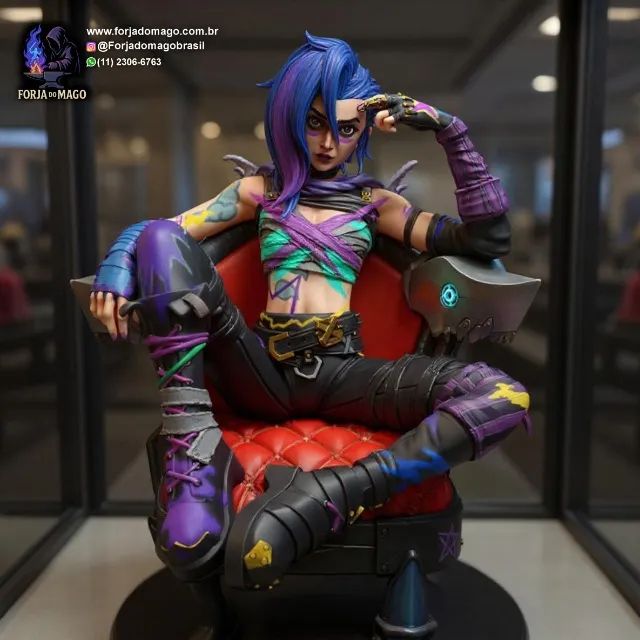 Figure Jinx Arcane League of Legends LoL - Hobbies e coleções
