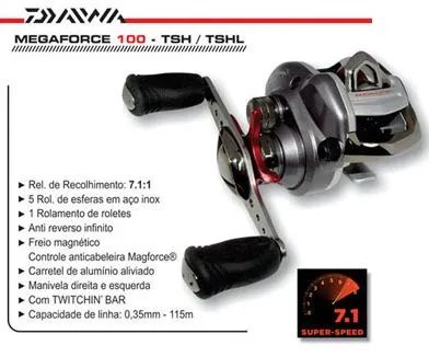 Carretilha Megaforce Twitchin Daiwa - Foto 5