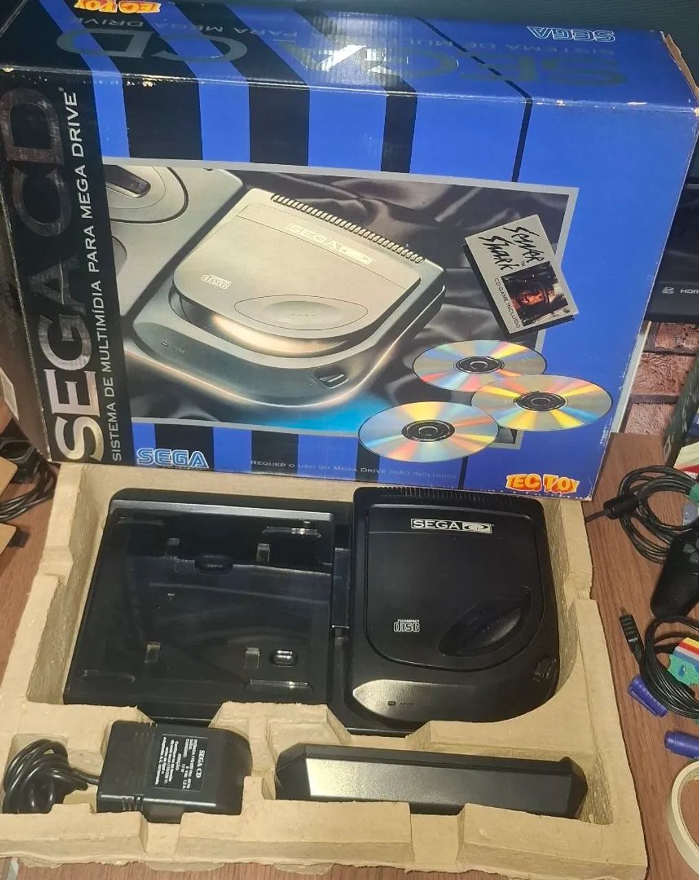 Sega cd na caixa tectoy 