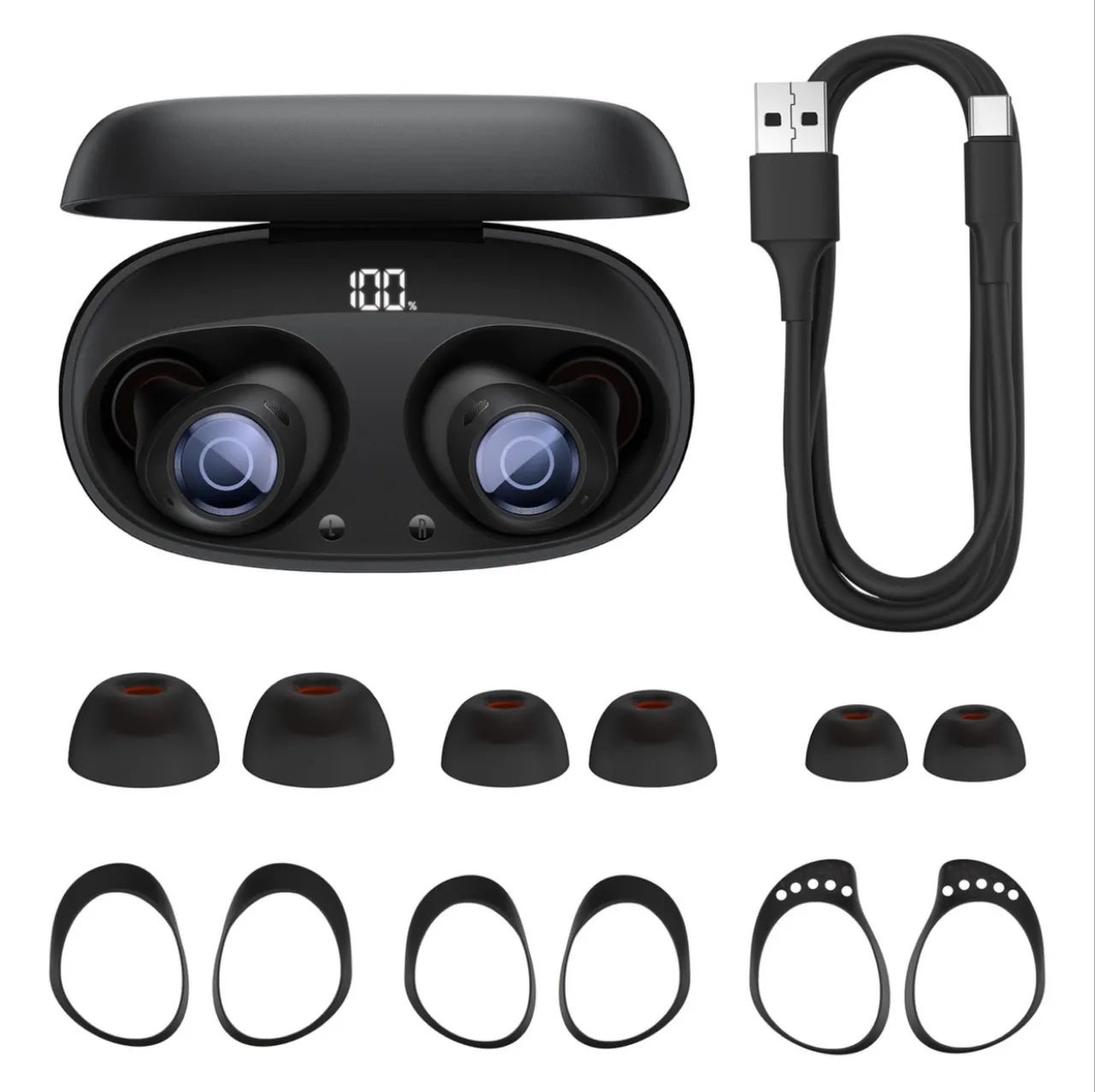Fone De Ouvido Baseus Ma10 Pro Bluetooth 5.3 Com Anc -48db Cor Preto - Foto 3