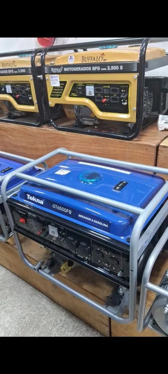 GERADOR A GASOLINA 6000W  4T 127/220V  6KVA TEKNA - Foto 2