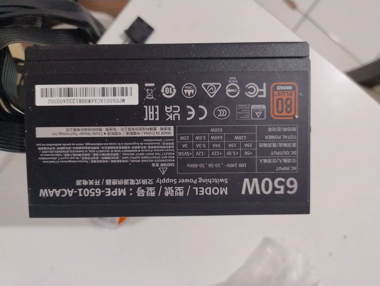 Fonte Cooler Master MWE Bronze V2 650W - Foto 2