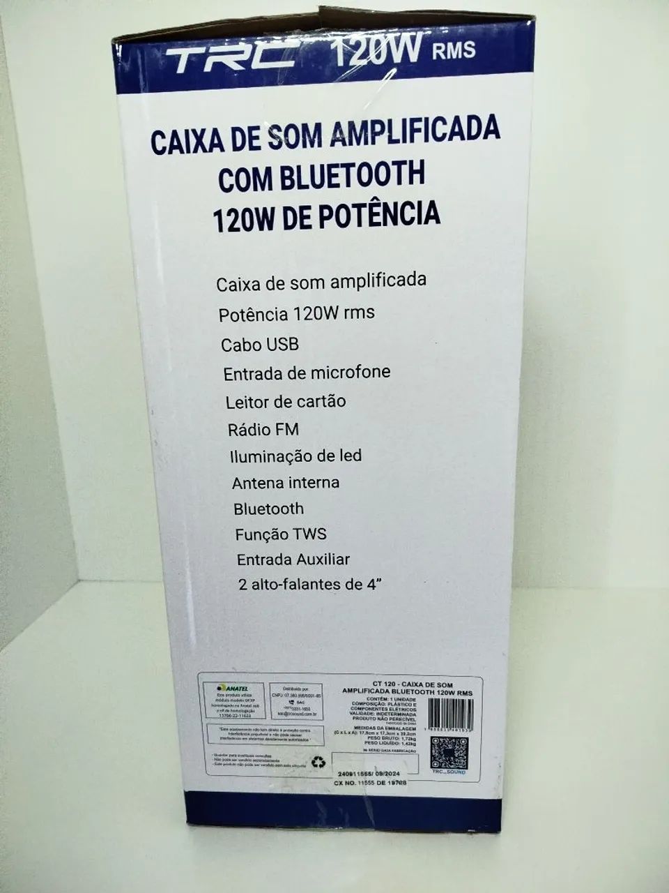 Caixa som amplificada TRC, 120w, com LED RGB  - Foto 4