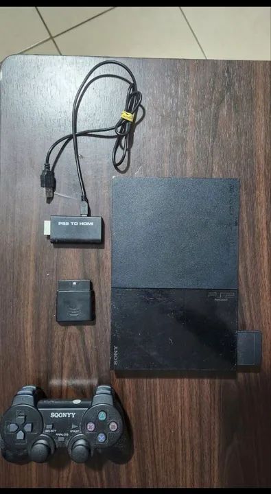 PS2 slim completo + 4 acessórios 