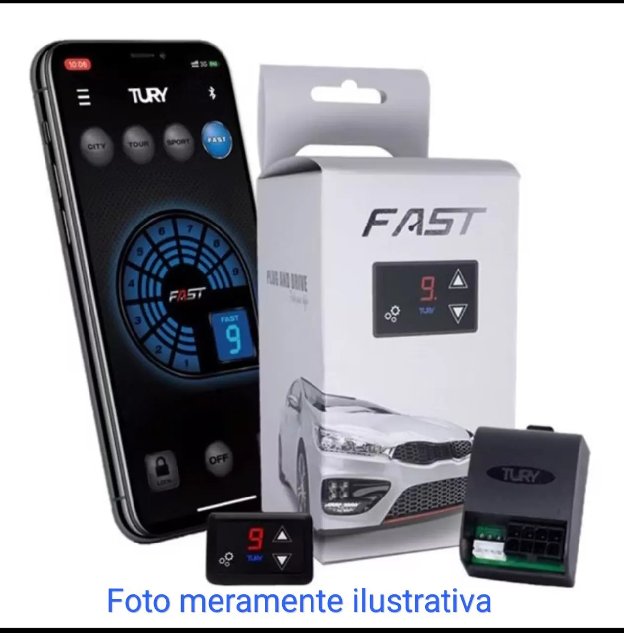 Pedal Fast Tury - Módulo de Aceleração Eletrônica para Toro, Compass e Renegade Diesel