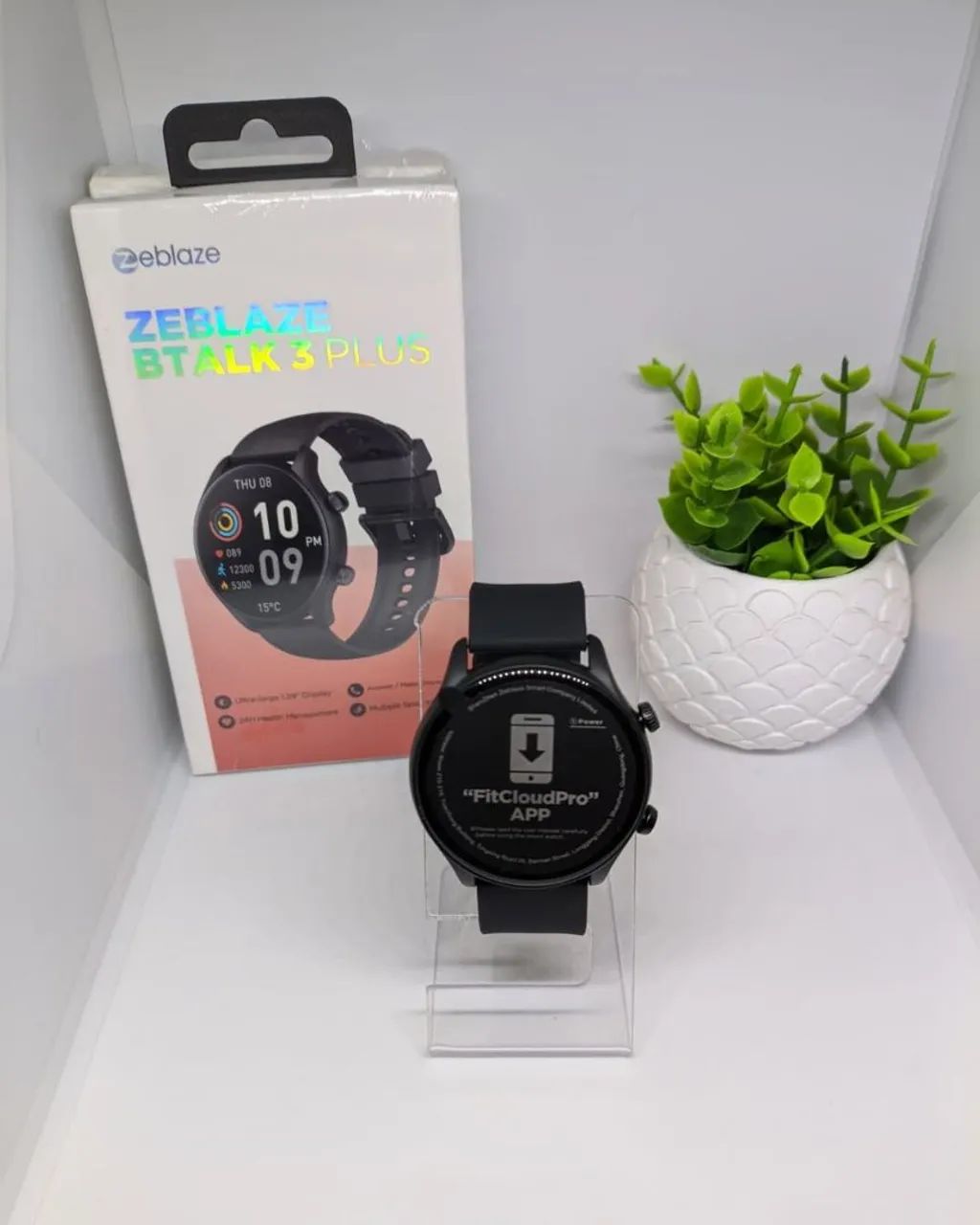 Smartwatch Zeblaze Btalk 3 Plus á Prova Dágua e com película 