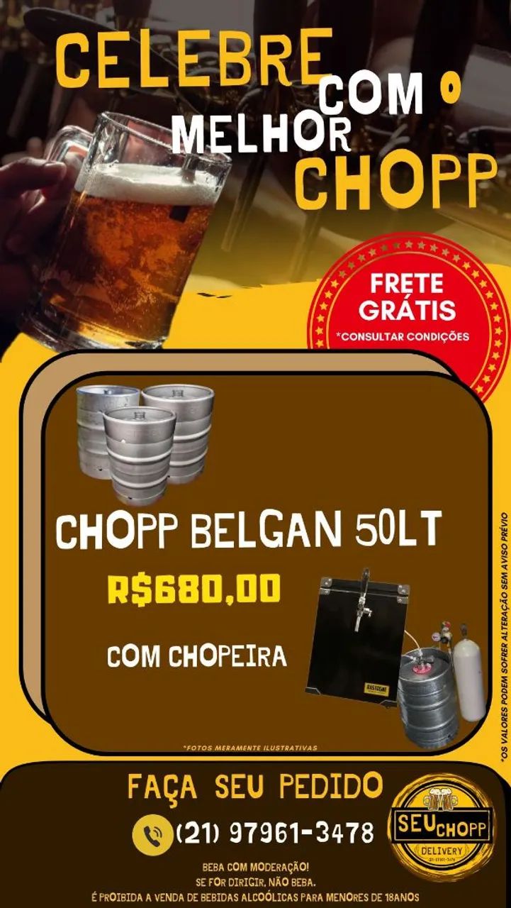 Alguel de chopeira + Chopp 50lt