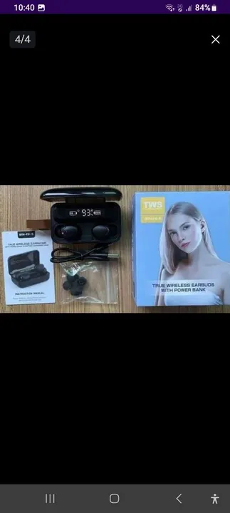 Fones de Ouvido Bluetooth TWS com Power Bank - NOVO