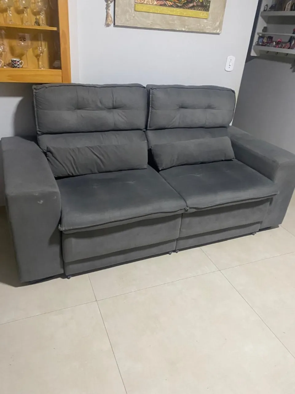 sofa de 2 lugares sem marca de uso