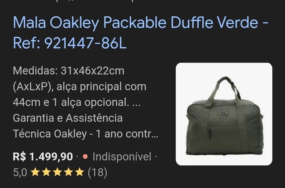 Bolsa de Viagem Oakley Original  - Foto 5