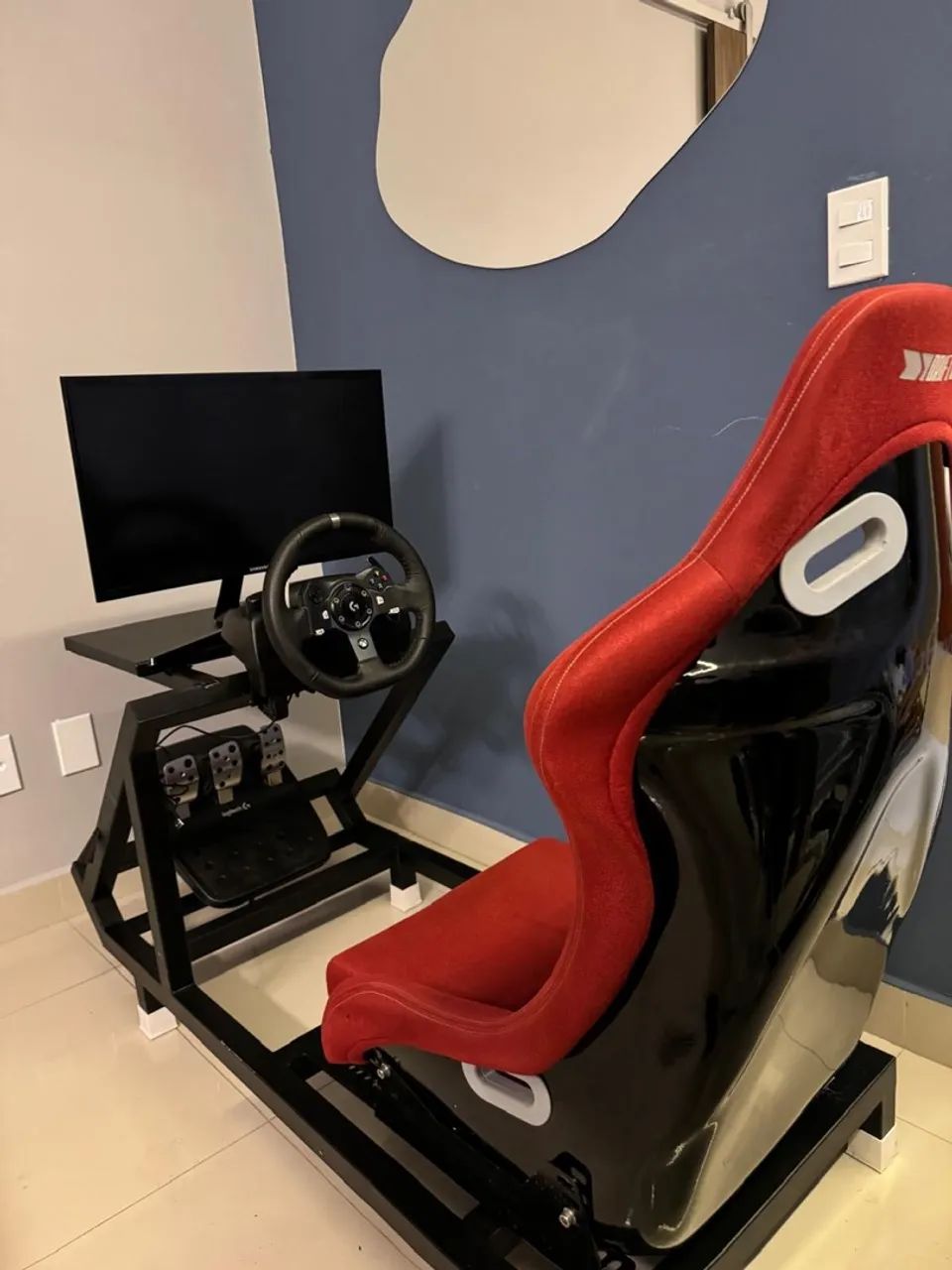 Cockpit Completo para Simulador - Volante G920 + Pedal Logitech (Xbox e PC) - Foto 3