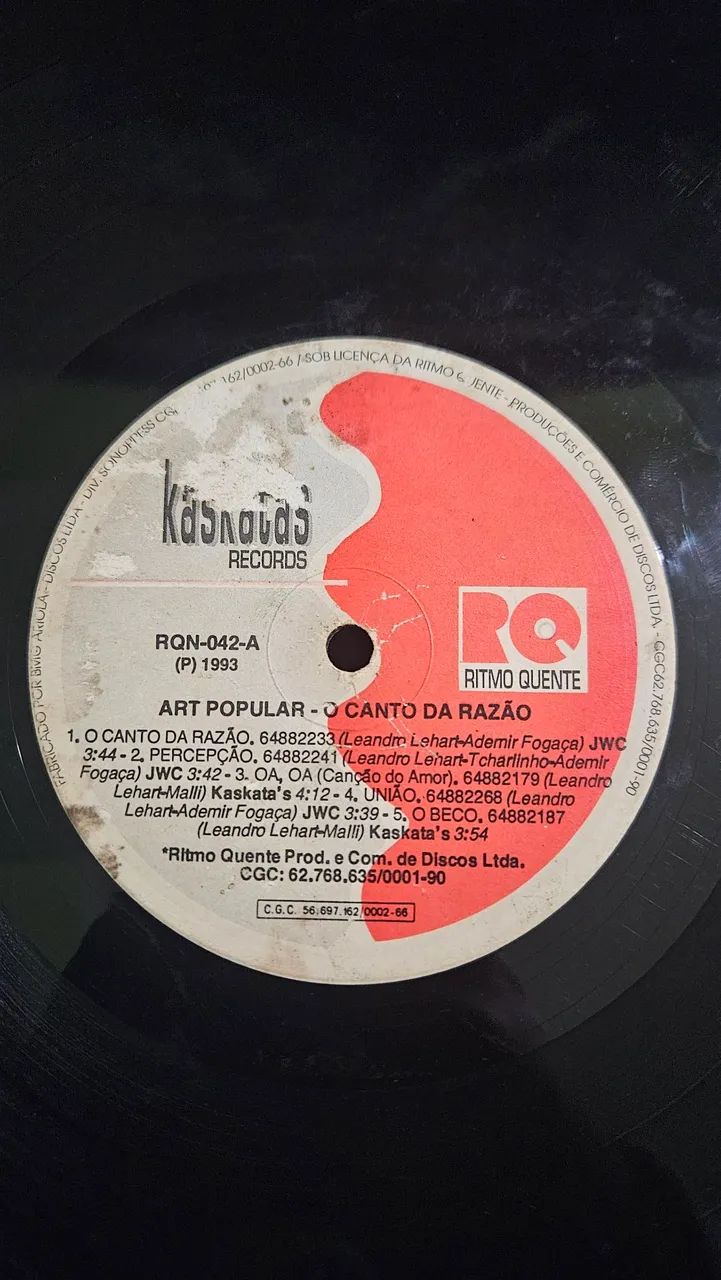 Disco Vinil - Art Popular - O Canto da Razão 1993 - Foto 3