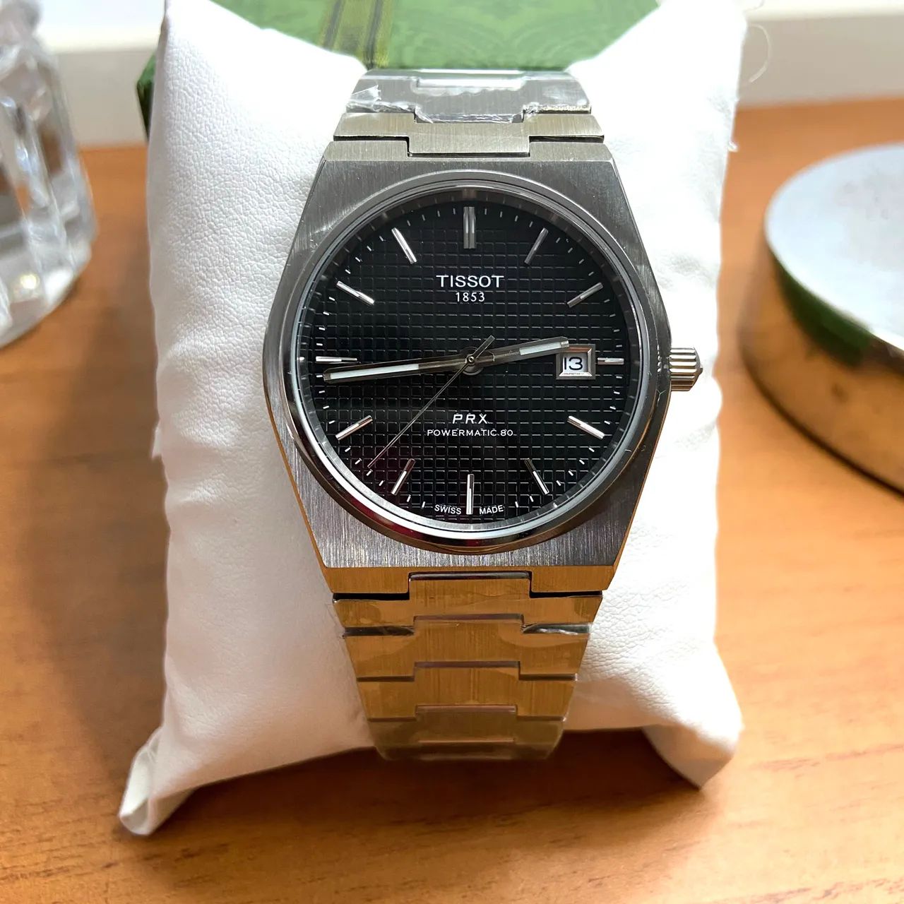 Relógio Tissot PRX automatico 40mm fundo preto