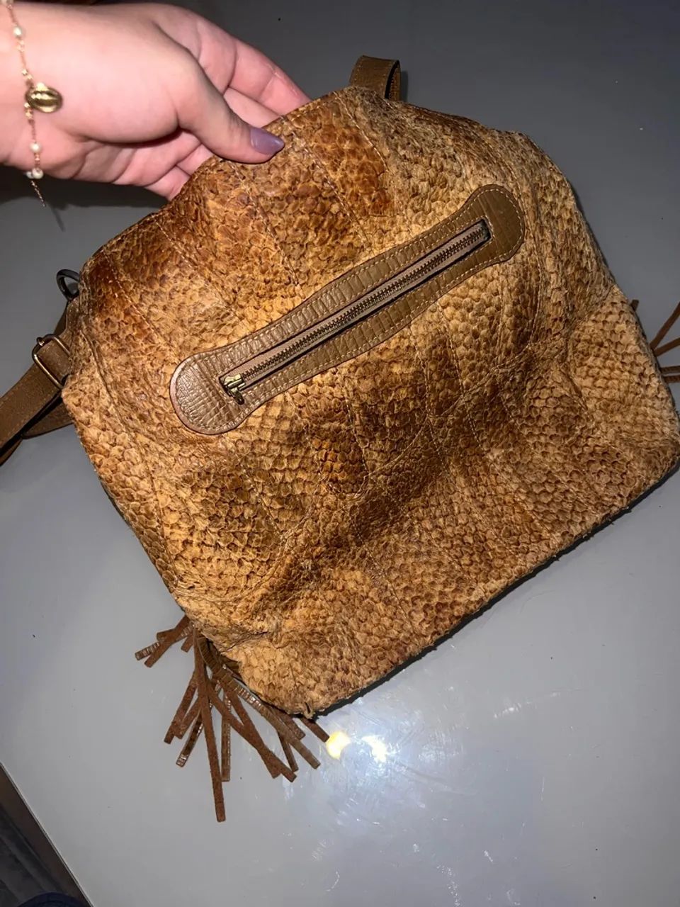 Bolsa de couro boho - Foto 4