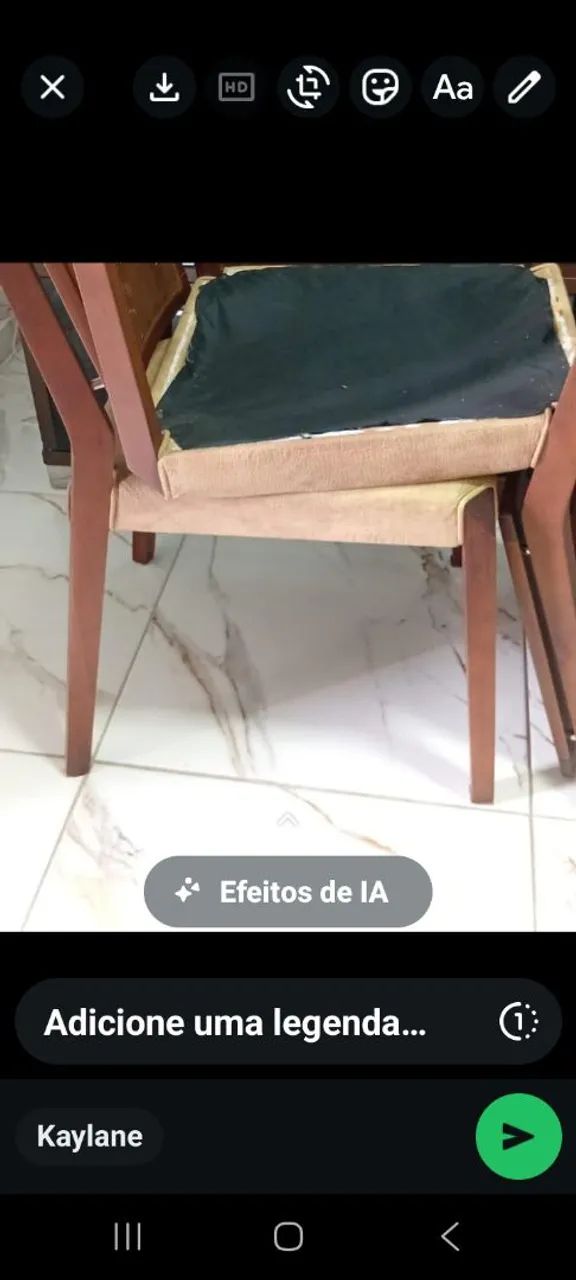 Mesa de vidro  com 6 cadeiras - Foto 4