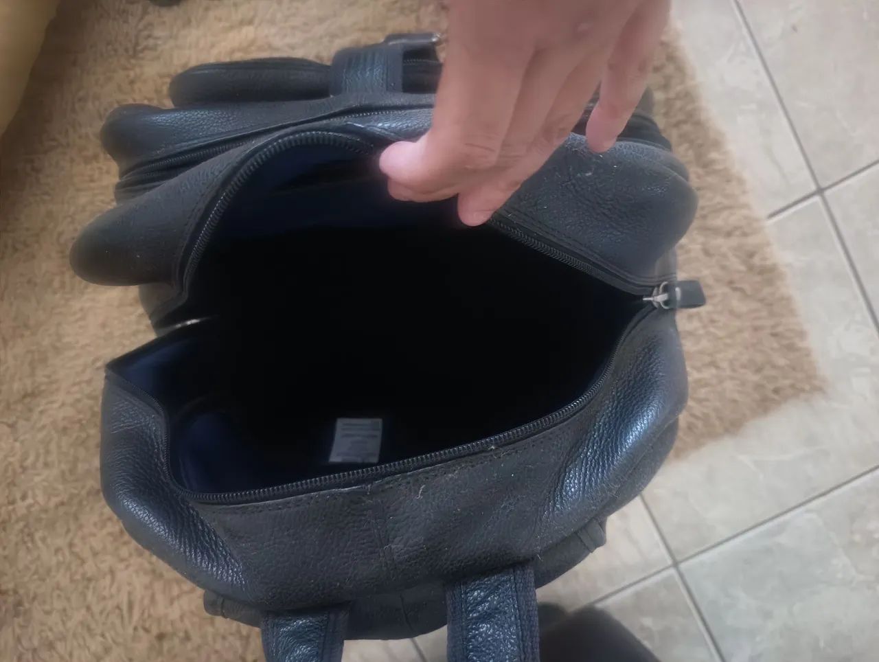 Mochila de couro legítimo  - Foto 2