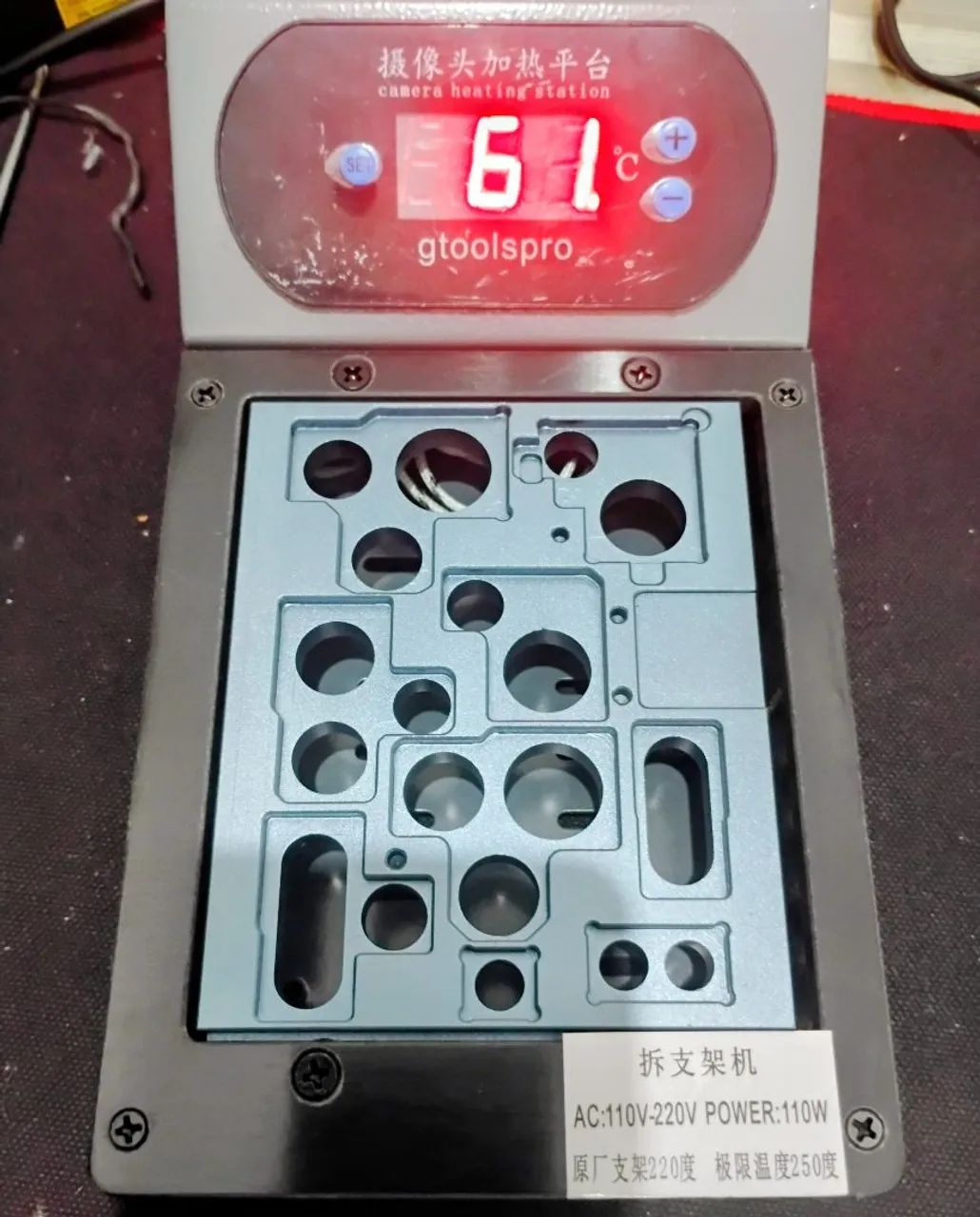 Plataforma de Aquecimento GToolsPro G-010 Pro Reparo de Câmera iPhone e Android - Nova - Foto 4