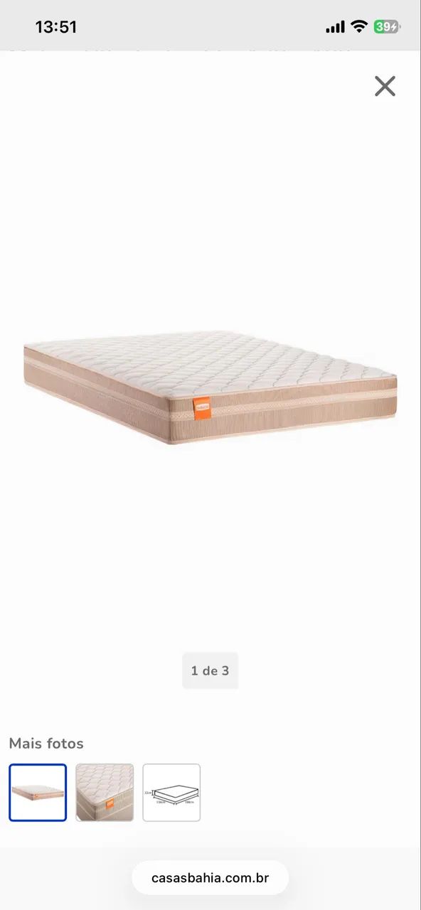 Cama de casal - Perfeito estado Colchão + Base Box