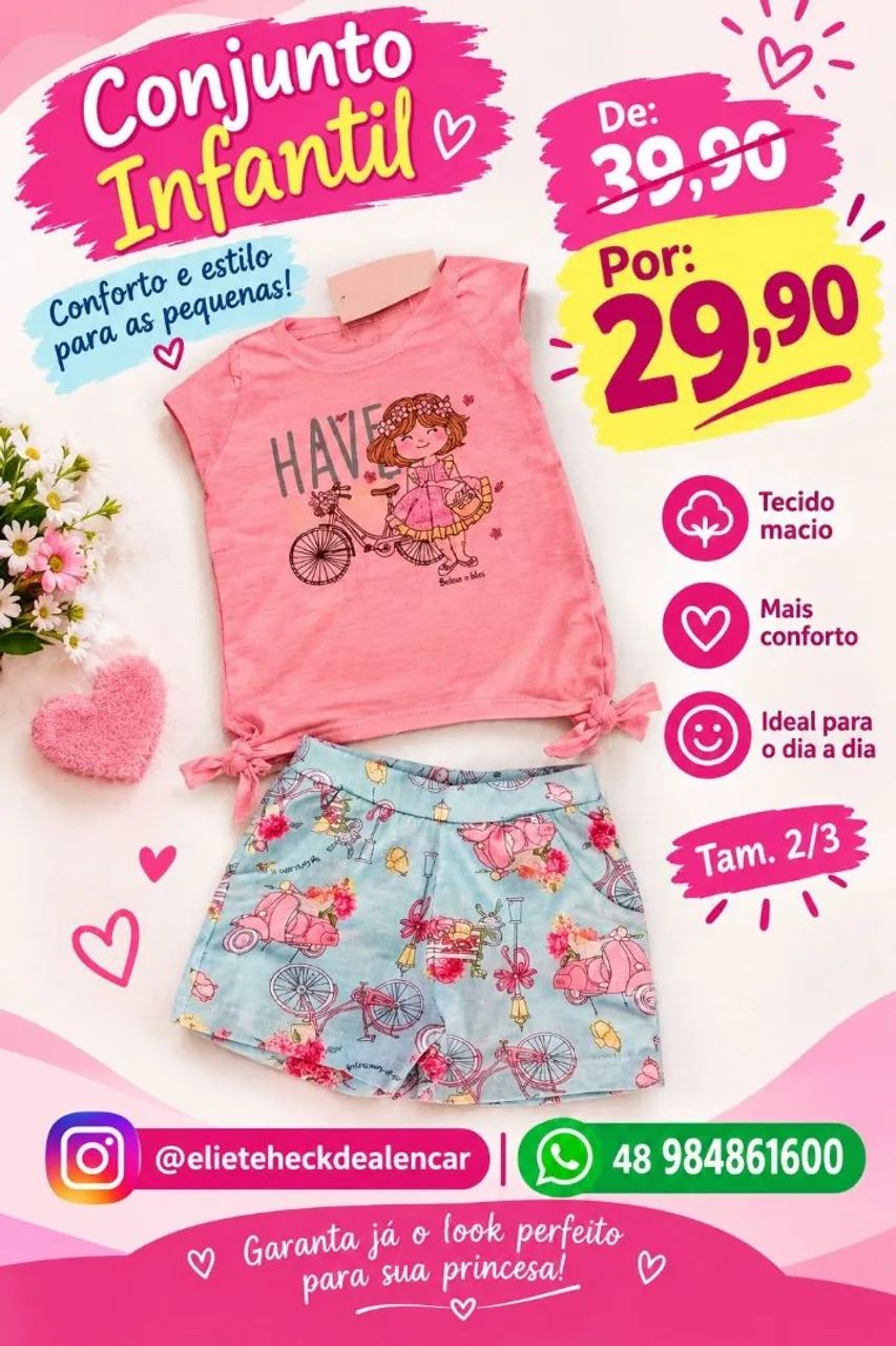 Conjuntos infantil verão meninas  - Foto 2