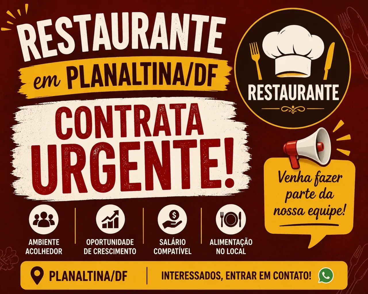 Vaga Emprego URGENTE 