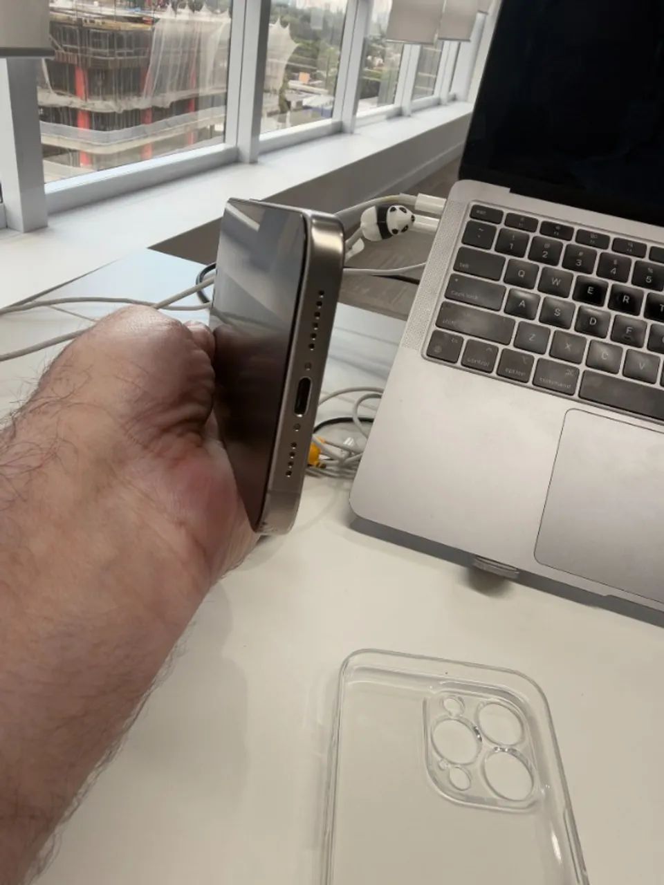 Iphone 15 Pro Max 256 Tinanio Cinza Natural - Foto 4