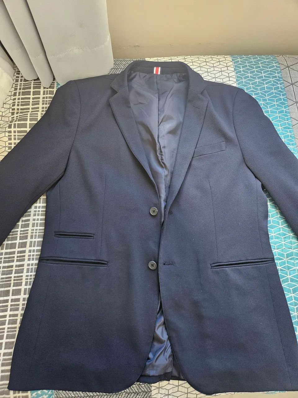 Blazer Marfinno Tricoline Azul Marinho - Foto 4