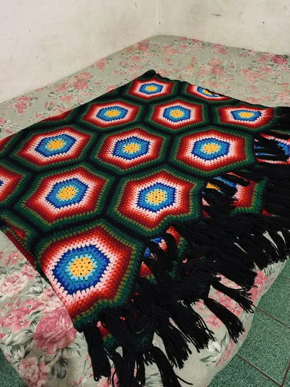 Calcha de crochê lã - Foto 2
