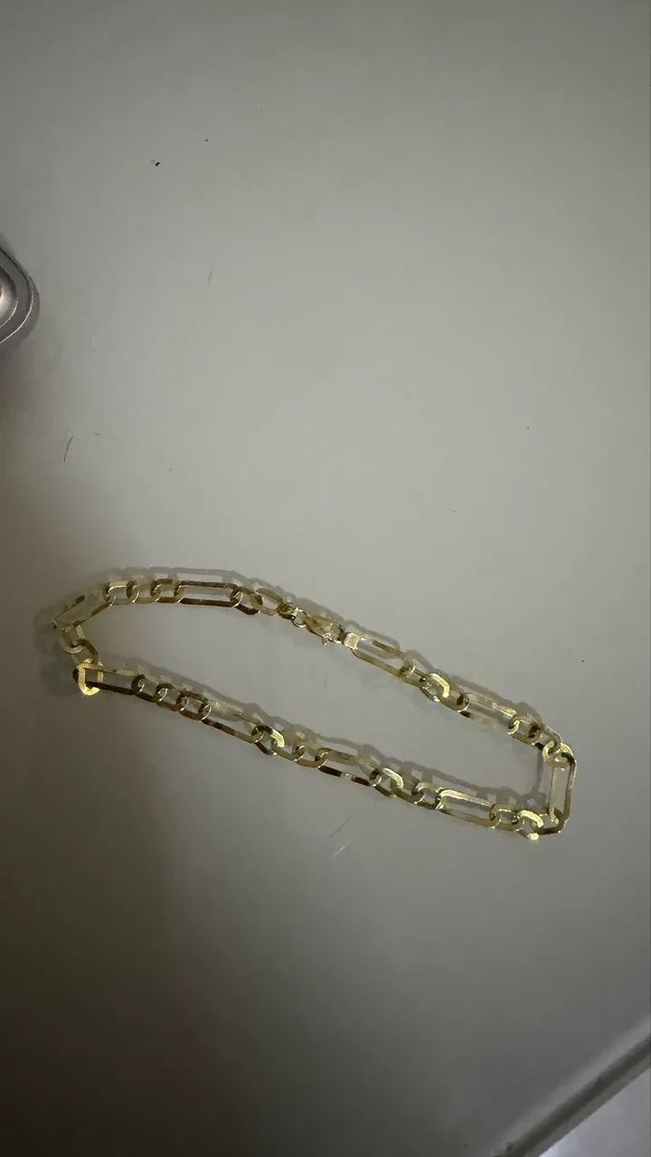 pulseira ouro 18k 3 elos  - Foto 4