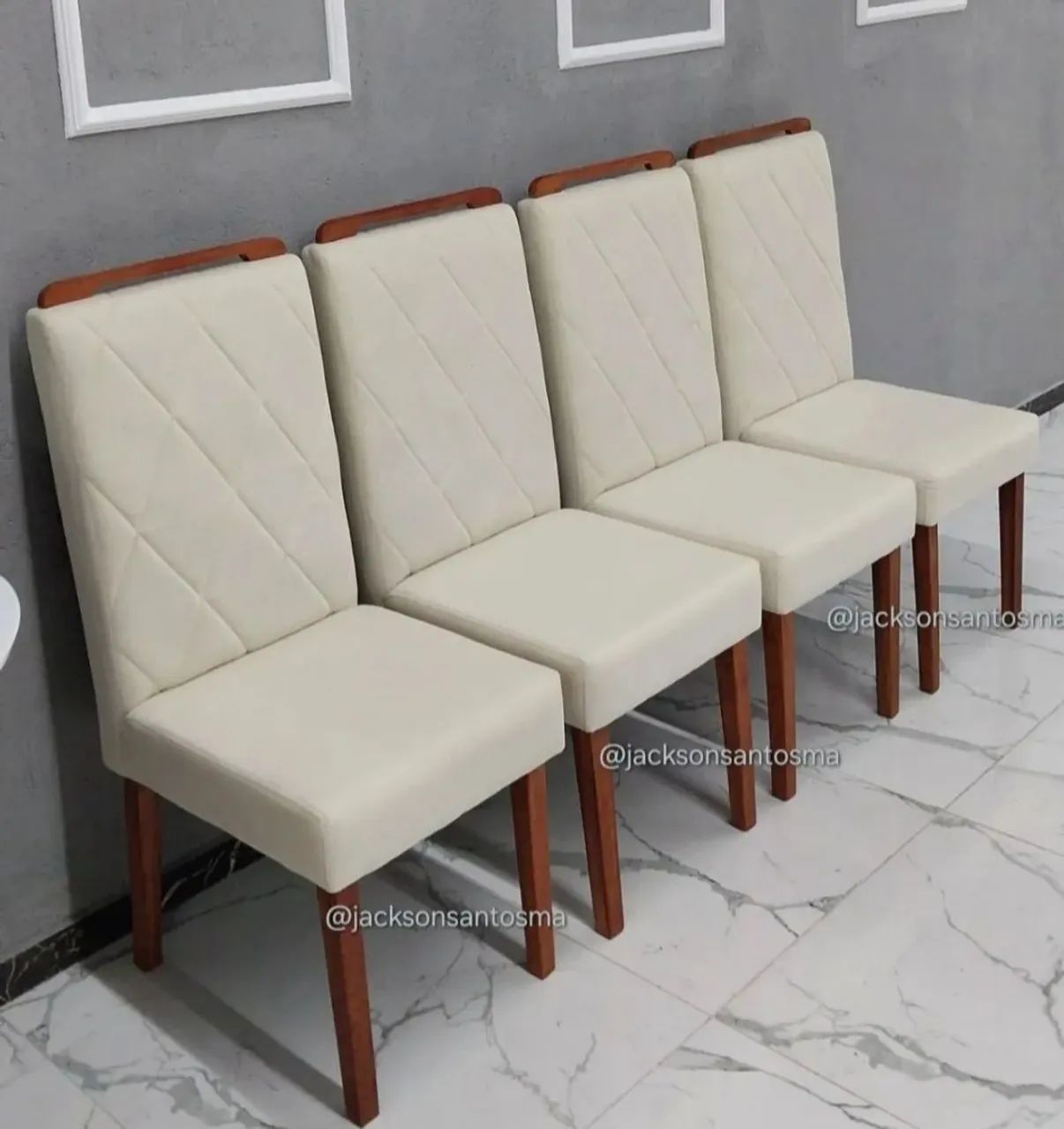 4 Cadeiras Luxo Com Cabeceiras (Pronta Entrega) - Foto 2