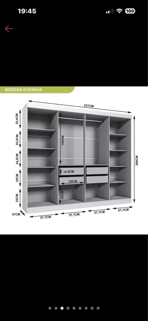 Guarda roupa 8 portas - Foto 3