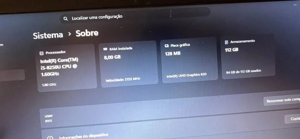 NOTEBOOK USADO - MARCA LENOVO
