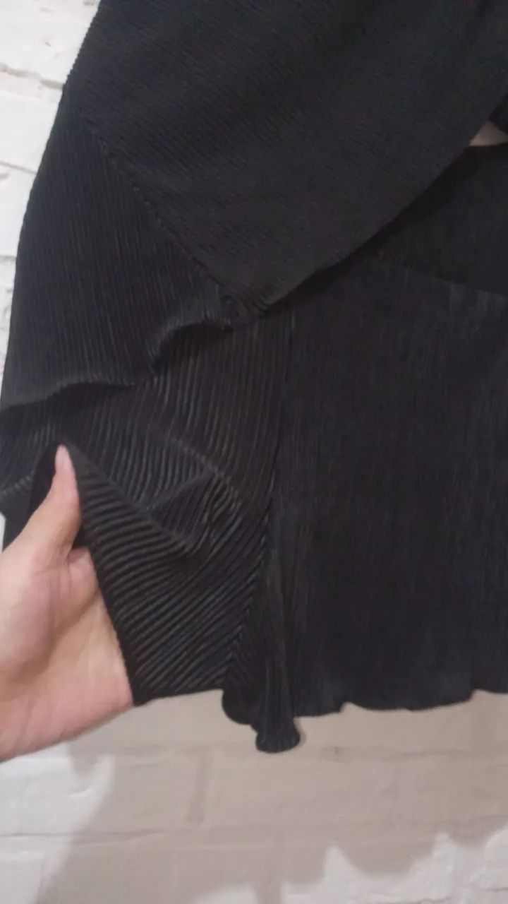Macacão Curto Preto Lurex Feminino G  - Foto 4
