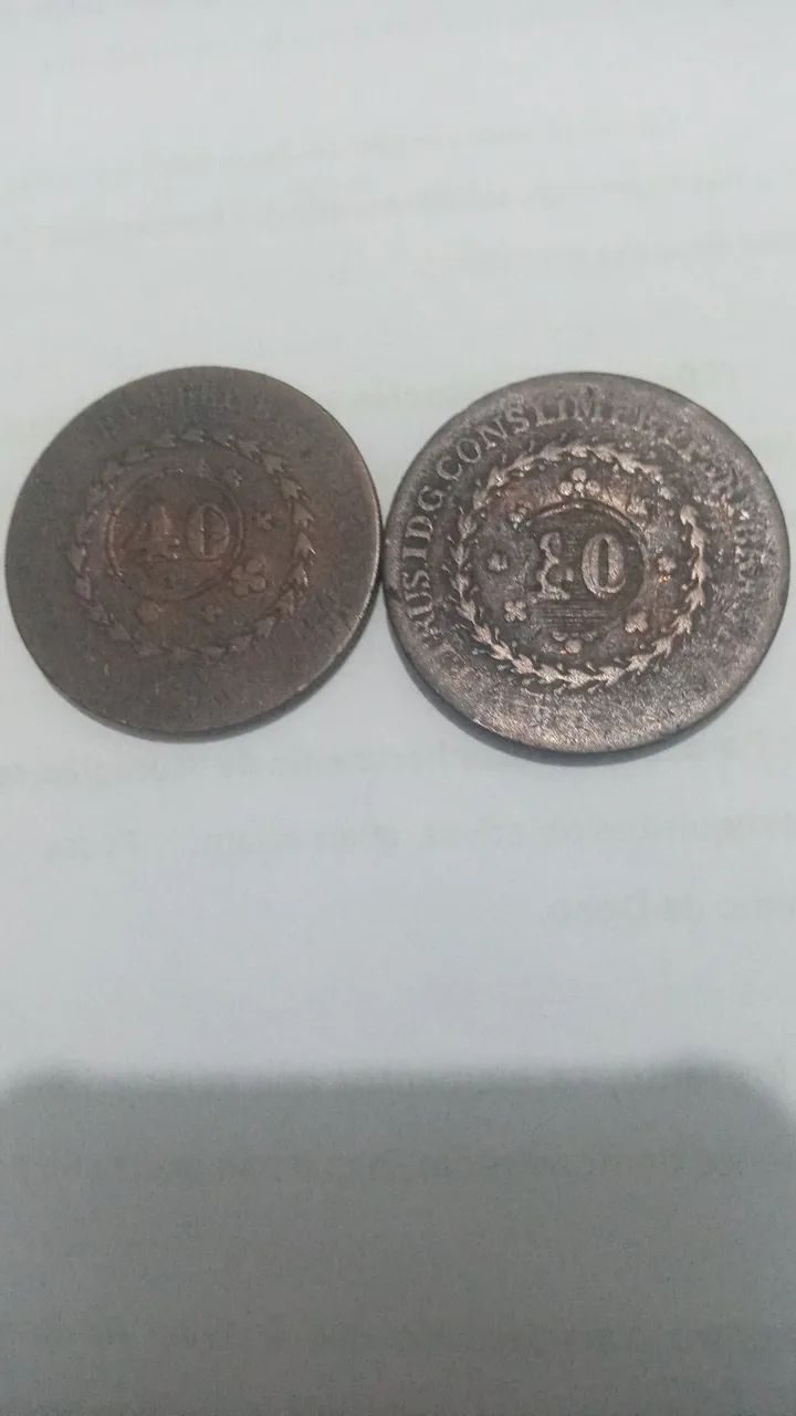 2 Moedas 40 réis (patacão) - Foto 2
