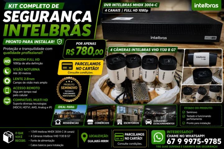 Kit câmeras intelbras 