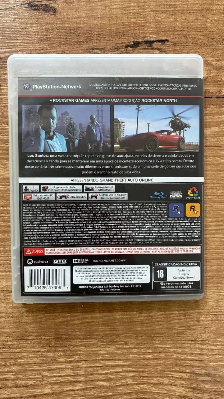 Gta 5 Jogo Ps3 com Mapa  - Foto 2