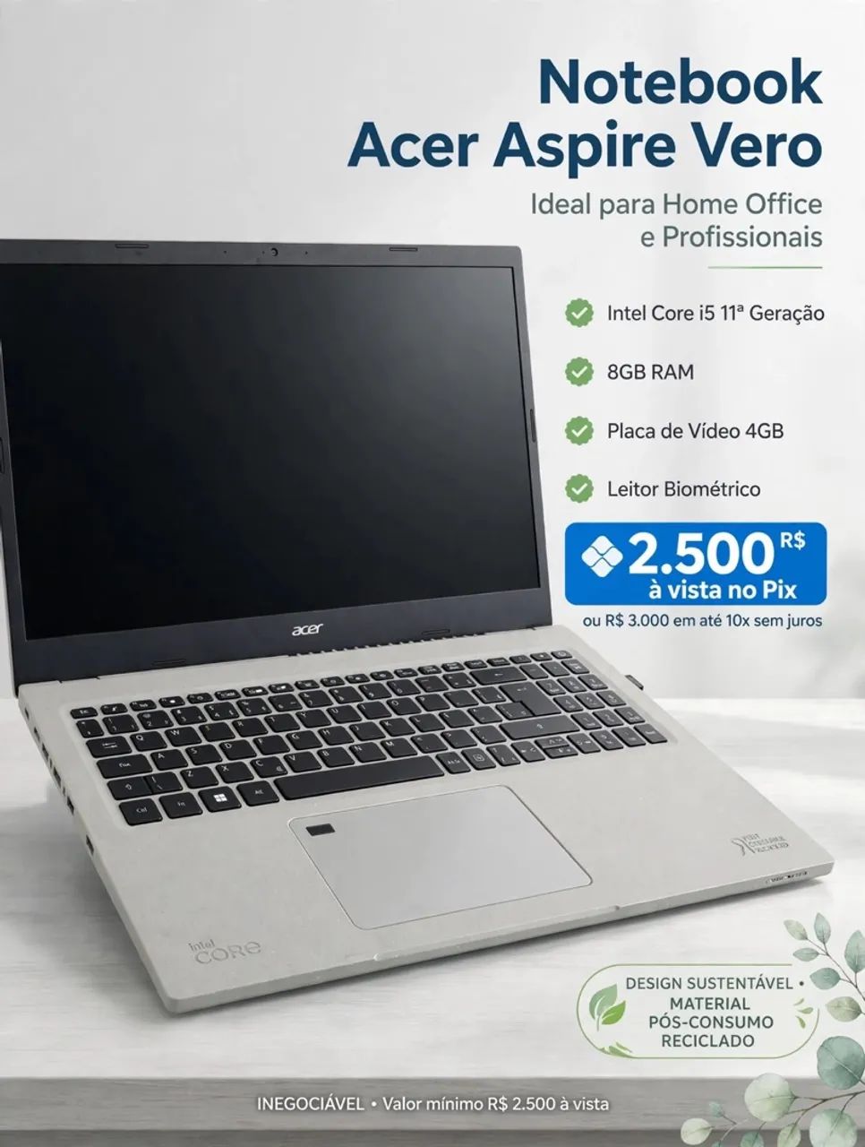 Notebook acer aspire vero