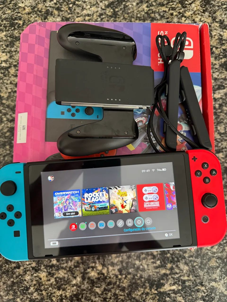 NITENDO SWITCH COM TODOS OS ACESSÓRIOS 