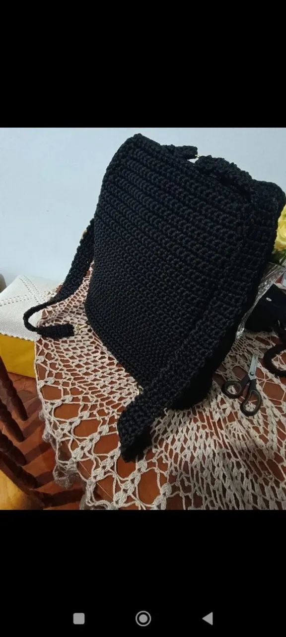 Mochila de crochê ótimo para escola  - Foto 3