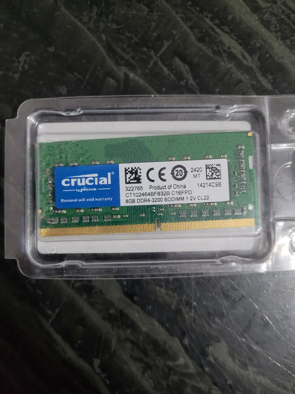 Memória RAM 8 Gb crucial 