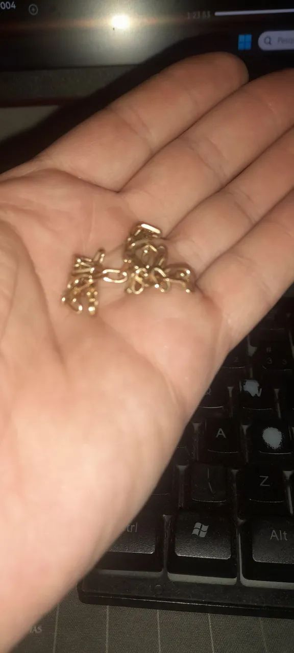 Pulseira de prata - banhada a ouro. 
