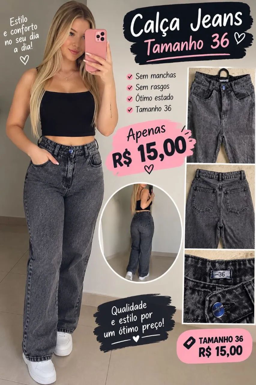 Calça jeans feminina 