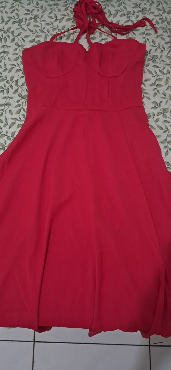 Vestido longo vermelho