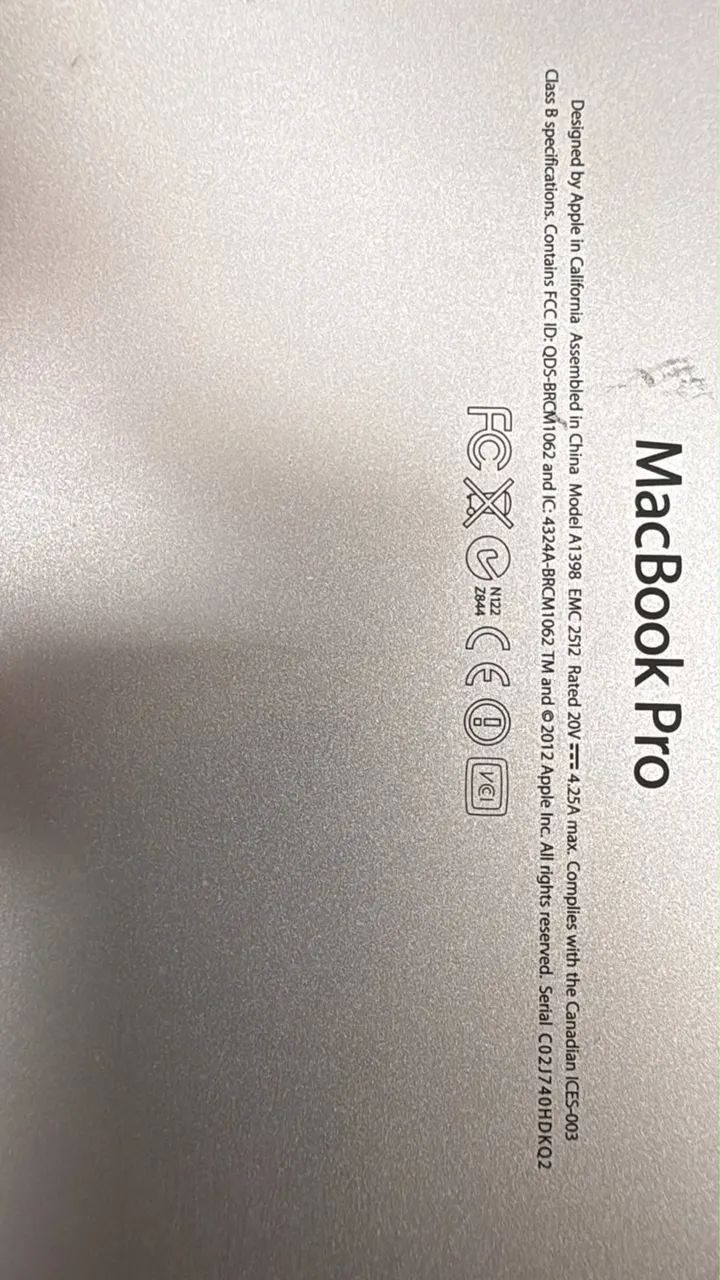 Macbook pro A1398 - Foto 5