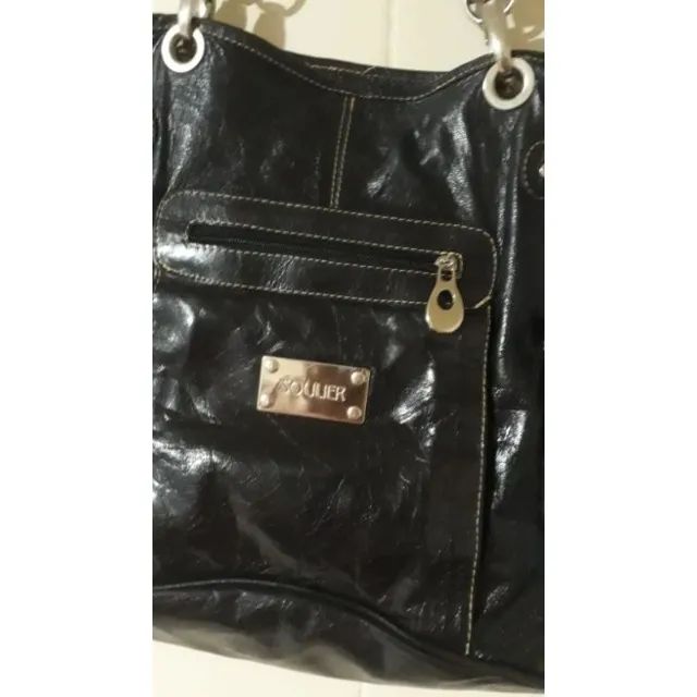 Bolsa Soulier usada em couro - Foto 4
